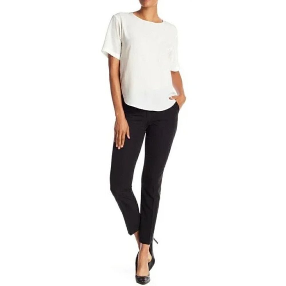 New Laundry by Shelli Segal Size 14 Black Slim Trousers Work Dress Pants Formal